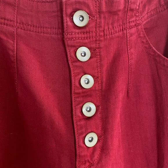 Anthropologie red high rise skinny pants - Picture 3 of 6